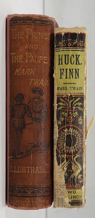 Twain, Mark - The Prince and the Pauper ... First Edition (first issue). frontis., num. engraved illus., facsimile leaf; original pictorial and gilt lettered cloth (rebacked with spine laid-down), patterned e/ps. Chatto